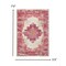 Homeroots 5 x 7 ft. Ivory & Fuchsia Distressed Area Rug 385323 - alternate 3